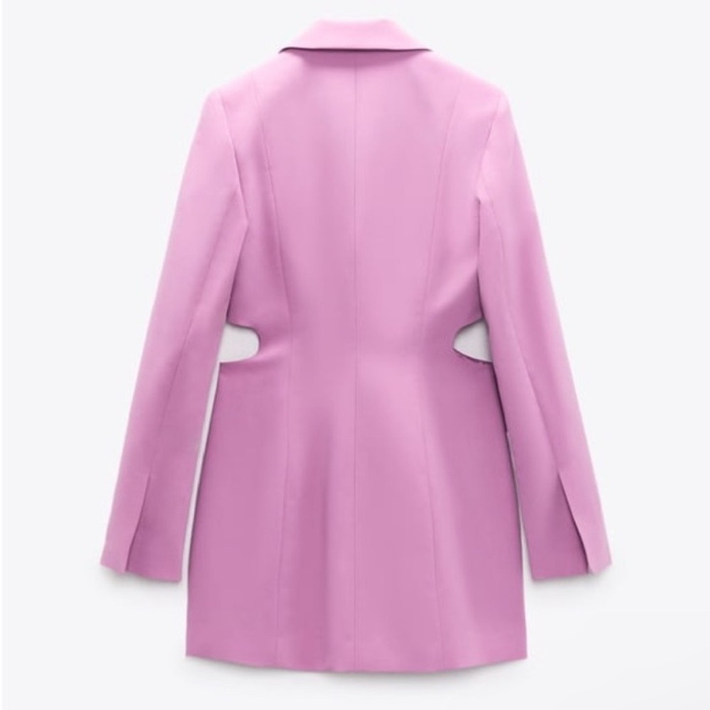 ZARA Lilac Cut Out Blazer Dress – Size L, NWT, Blogger Favorite, Sold Out! - Picture 8 of 13